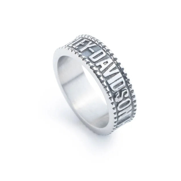 Harley-Davidson Men's Engraved Raised H-D Logo Ring