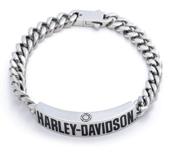 Harley-Davidson Men's Logo Curb Chain Bracelet