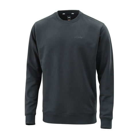 Dark gray sweatshirt with a brand logo on a white background