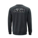 Black sweatshirt with KTM logo on the back against a white background