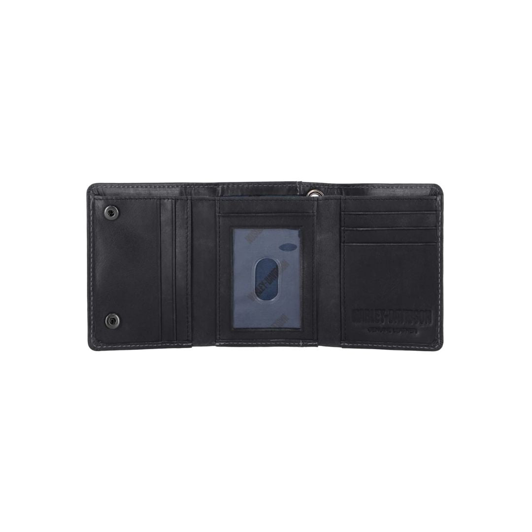 Harley-Davidson Willie G Snap Trifold Wallet - Black