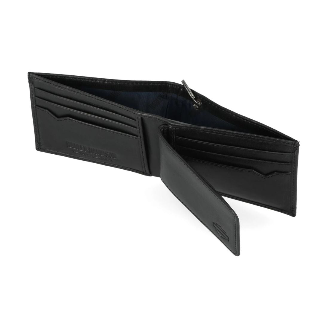 Harley-Davidson Unisex Smooth Leather Bar & Shield Billfold Wallet - Black