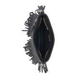 Harley-Davidson Women's Festival Fringe Zippered Leather Hip Bag - Black