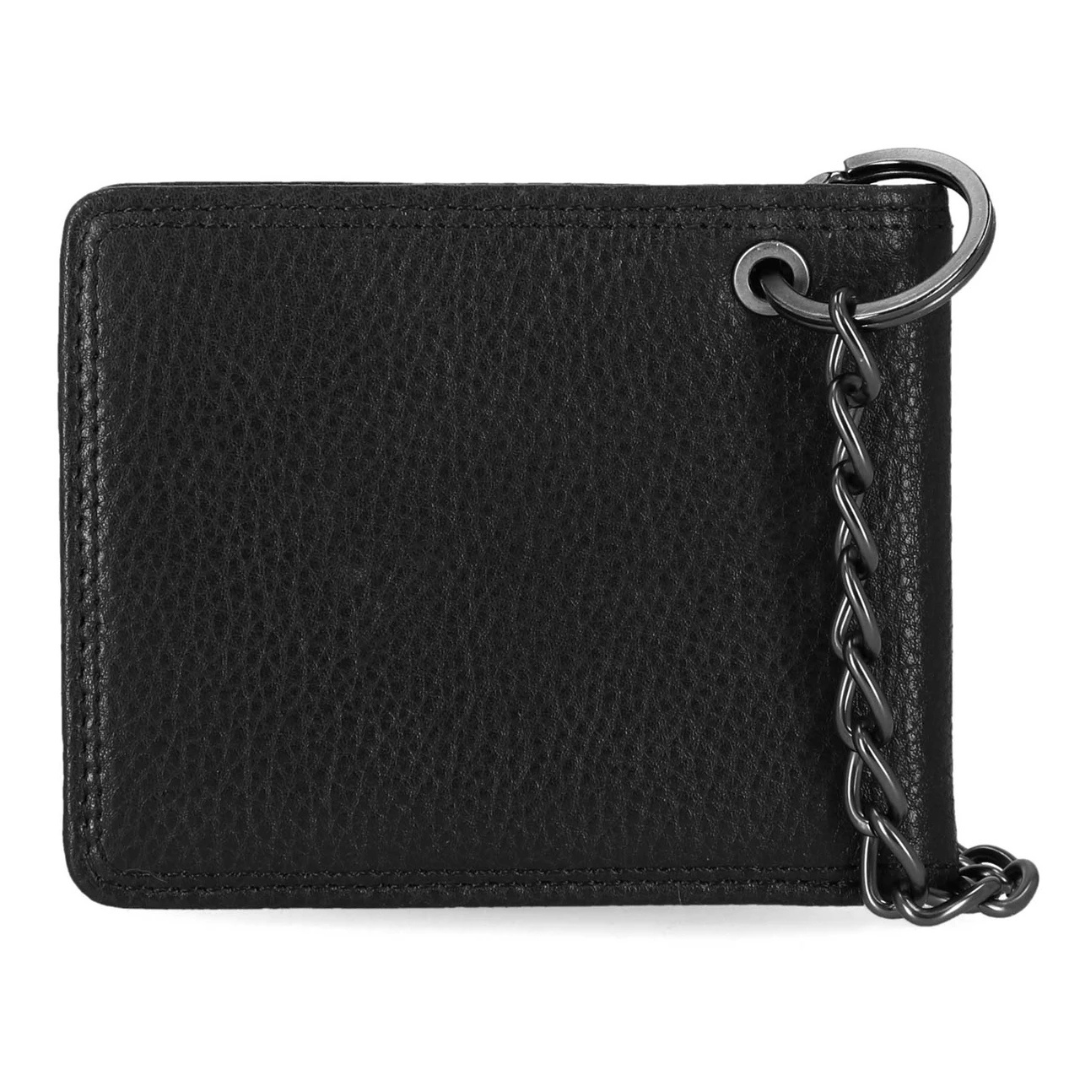 Harley-Davidson Men's Embossed Eagle Billfold Chain RFID Wallet- Black