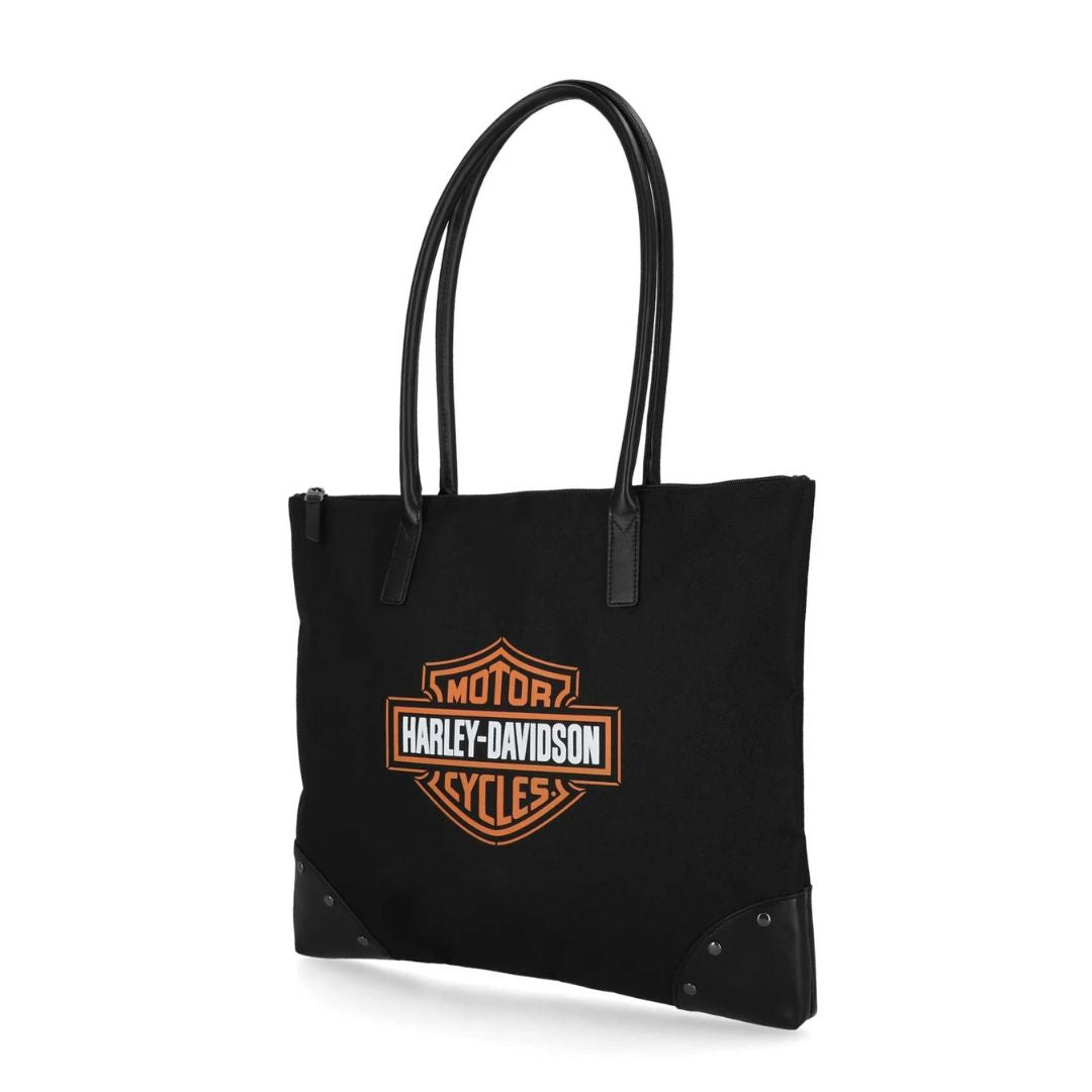 Harley-Davidson Women's Bar & Shield Logo Polyester Flat Tote Bag - Black