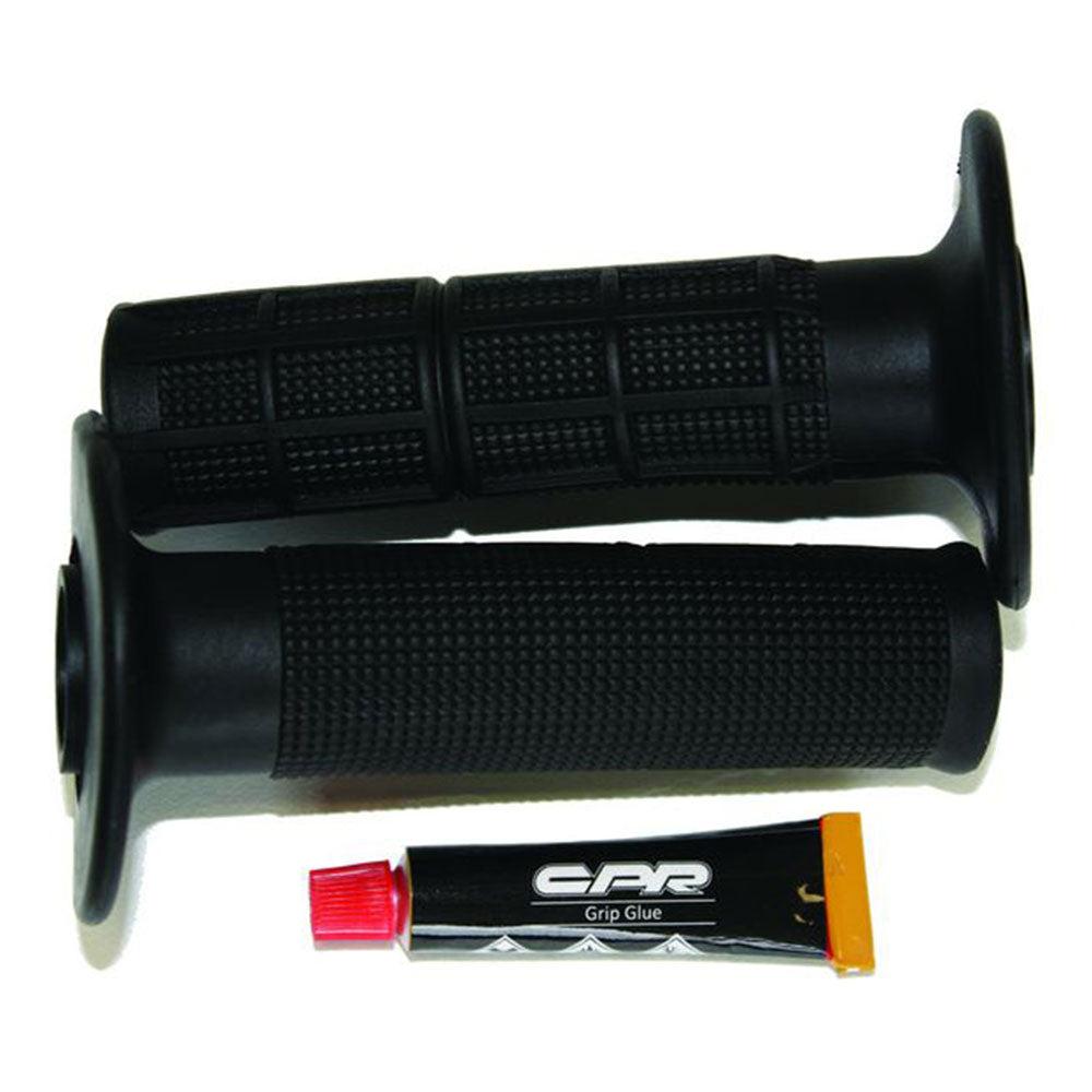 CPR Motorcycle Hand Grips - Off Road Half Waffle - Black