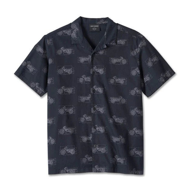 Harley-Davidson Men's Fueled Printed Button-Up Shirt