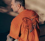 Dickies x H-D Men's Horsepower Heavyweight Pigment Dyed Tee - Vintage Orange