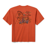Dickies x H-D Men's Horsepower Heavyweight Pigment Dyed Tee - Vintage Orange