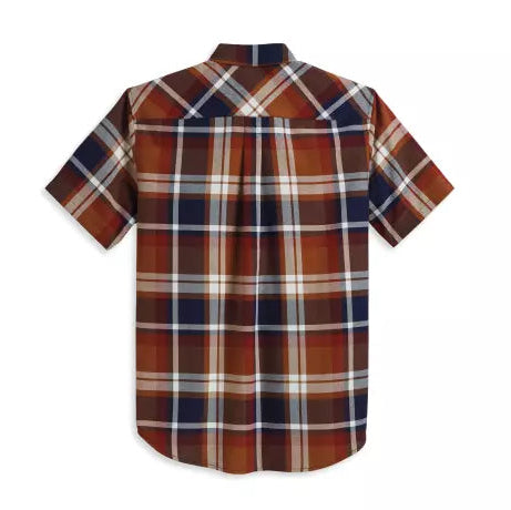Harley-Davidson Men’s Staple Woven Shirt – Tan Plaid