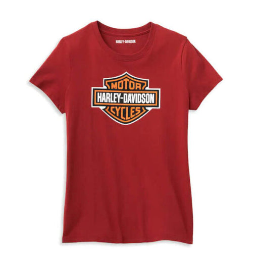 Harley-Davidson Women's Bar & Shield Graphic Red T-Shirt – V-Twins