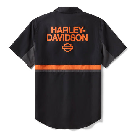 Harley-Davidson Men's H-D TECH Vented Short Sleeve Shirt (Black)
