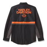 Harley-Davidson Men's H-D TECH Vented Solid Long Sleeve Shirt - Black
