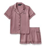 Harley-Davidson Women's Satin Pajama Short Set - Nostalgia Rose