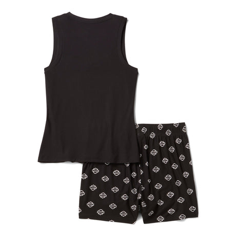Harley-Davidson Women's Open Bar & Shield Pajama Set - Black