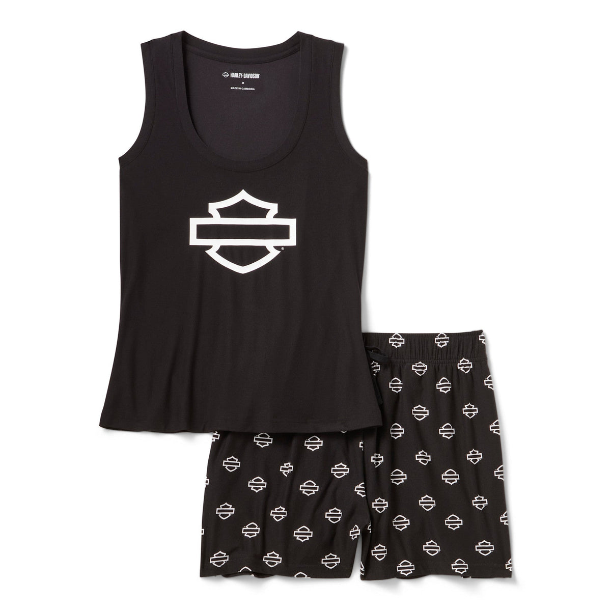Harley-Davidson Women's Open Bar & Shield Pajama Set - Black