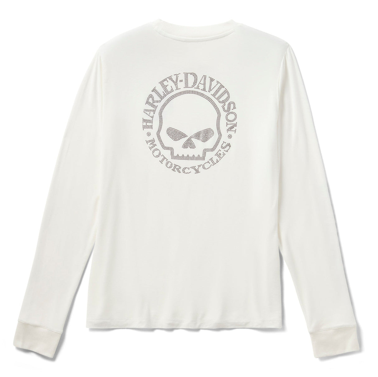 Harley-Davidson Women's Willie G Skull Bling Long Sleeve - Cloud Dancer