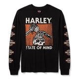 Harley-Davidson Men's State of Mind Long Sleeve T-Shirt - Black