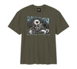 Green t-shirt with Harley-Davidson graphic on a white background