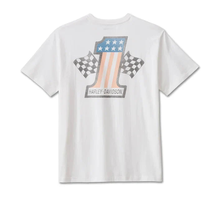 Harley-Davidson Men's #1 Racing T-Shirt - White