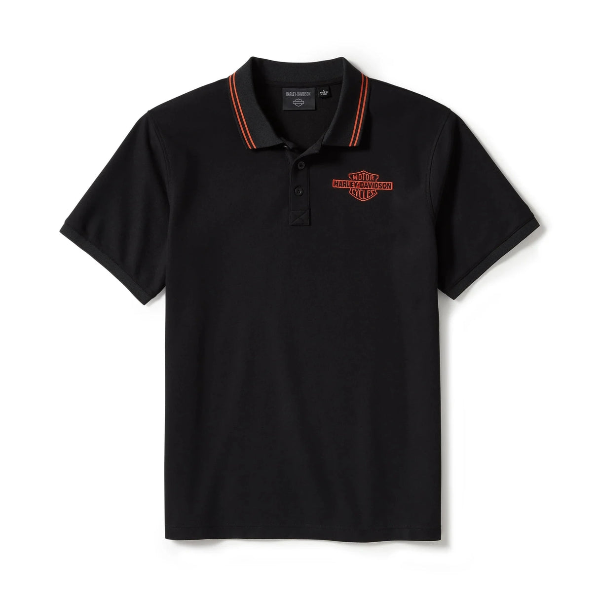 Harley-Davidson Men's Bar & Shield Solid Pique Polo