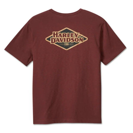 Harley-Davidson Men's 120th Anniversary Pocket T-Shirt - Dark Red