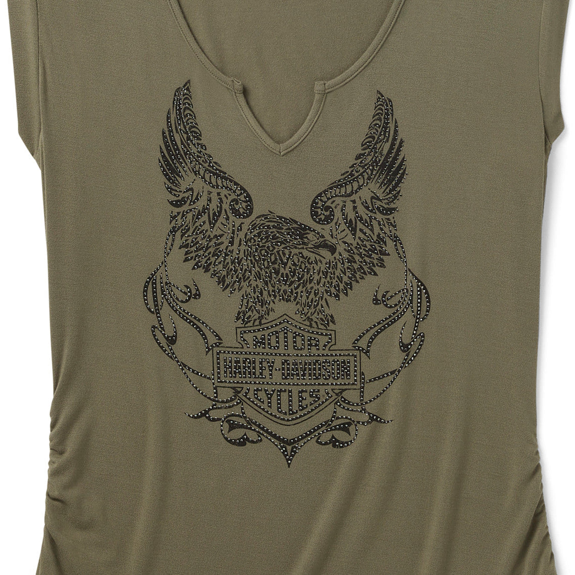 Harley-Davidson Women's Bling Born to Fly Muscle Tee - Grape Leaf