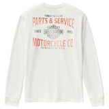 Harley-Davidson Men's Parts & Service Long Sleeve Thermal Shirt - White