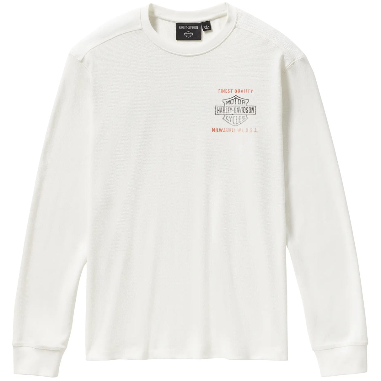 Harley-Davidson Men's Parts & Service Long Sleeve Thermal Shirt - White