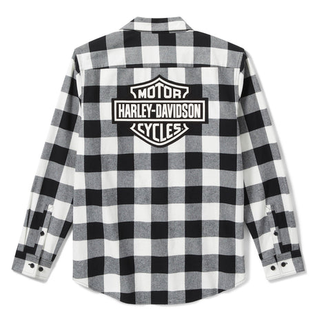 Harley-Davidson Men's Woven Shirt - Black/Off White