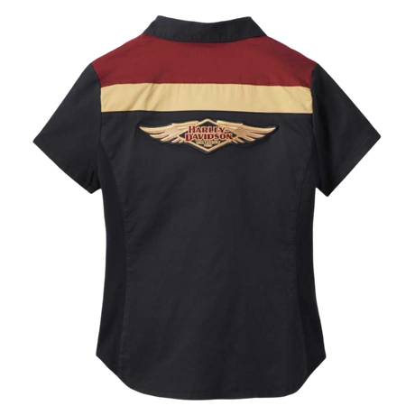 Harley-Davidson Women's 120th Anniversary Zip Front Shirt - Black