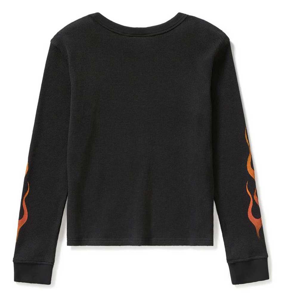 Harley-Davidson Women's Vintage Flames Knit Long Sleeve Top