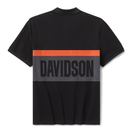 Harley-Davidson Men's Essential Colorblock Polo - Black/Grey
