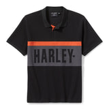 Harley-Davidson Men's Essential Colorblock Polo - Black/Grey