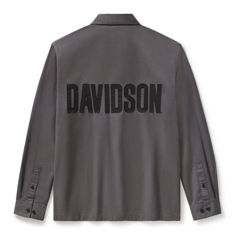 Harley-Davidson Men's Essential Long Sleeve Mechanics Shirt - Grey/Black