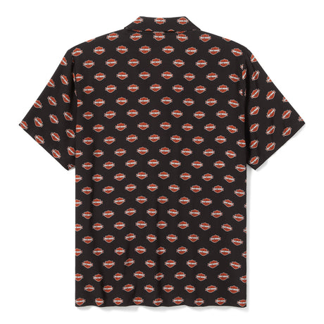 Harley-Davidson Men's Bar & Shield Aloha Shirt - Black