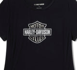 Harley-Davidson Women's Beveled Bar & Shield Bling Top - Black
