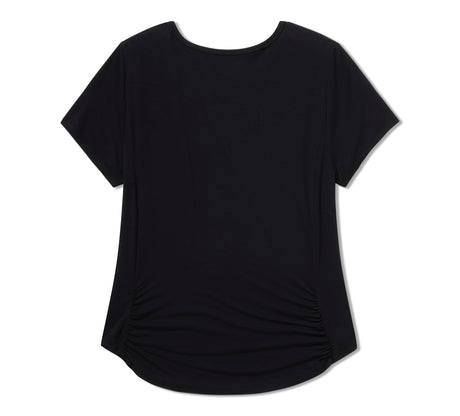 Harley-Davidson Women's Beveled Bar & Shield Bling Top - Black