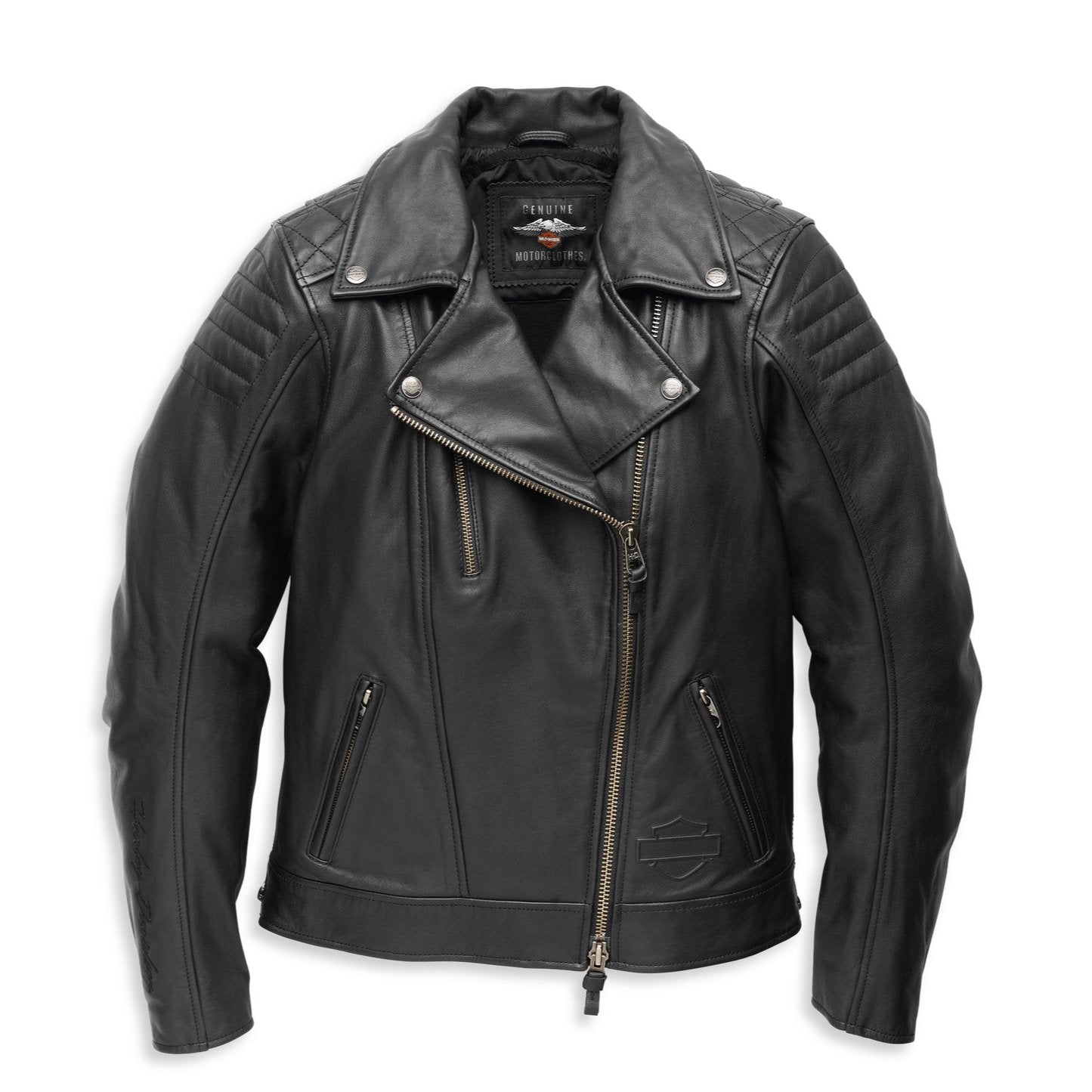 Harley-Davidson Women's Bezel Biker Collar Leather Jacket – V