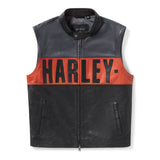 Harley-Davidson Men's Essential Convertible Leather Jacket - Black/Grey