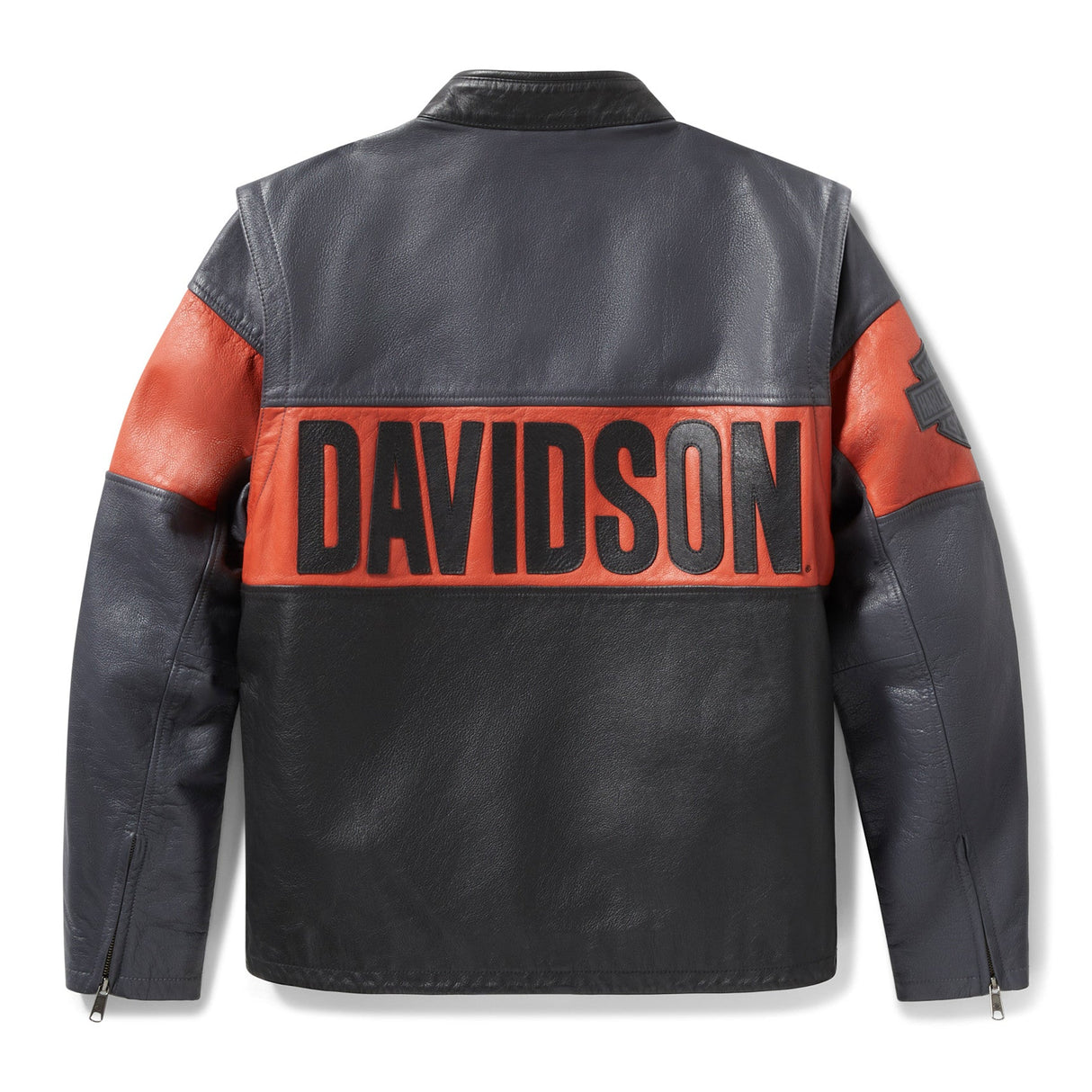Harley-Davidson Men's Essential Convertible Leather Jacket - Black/Grey