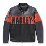 Harley-Davidson Men's Essential Convertible Leather Jacket - Black/Grey