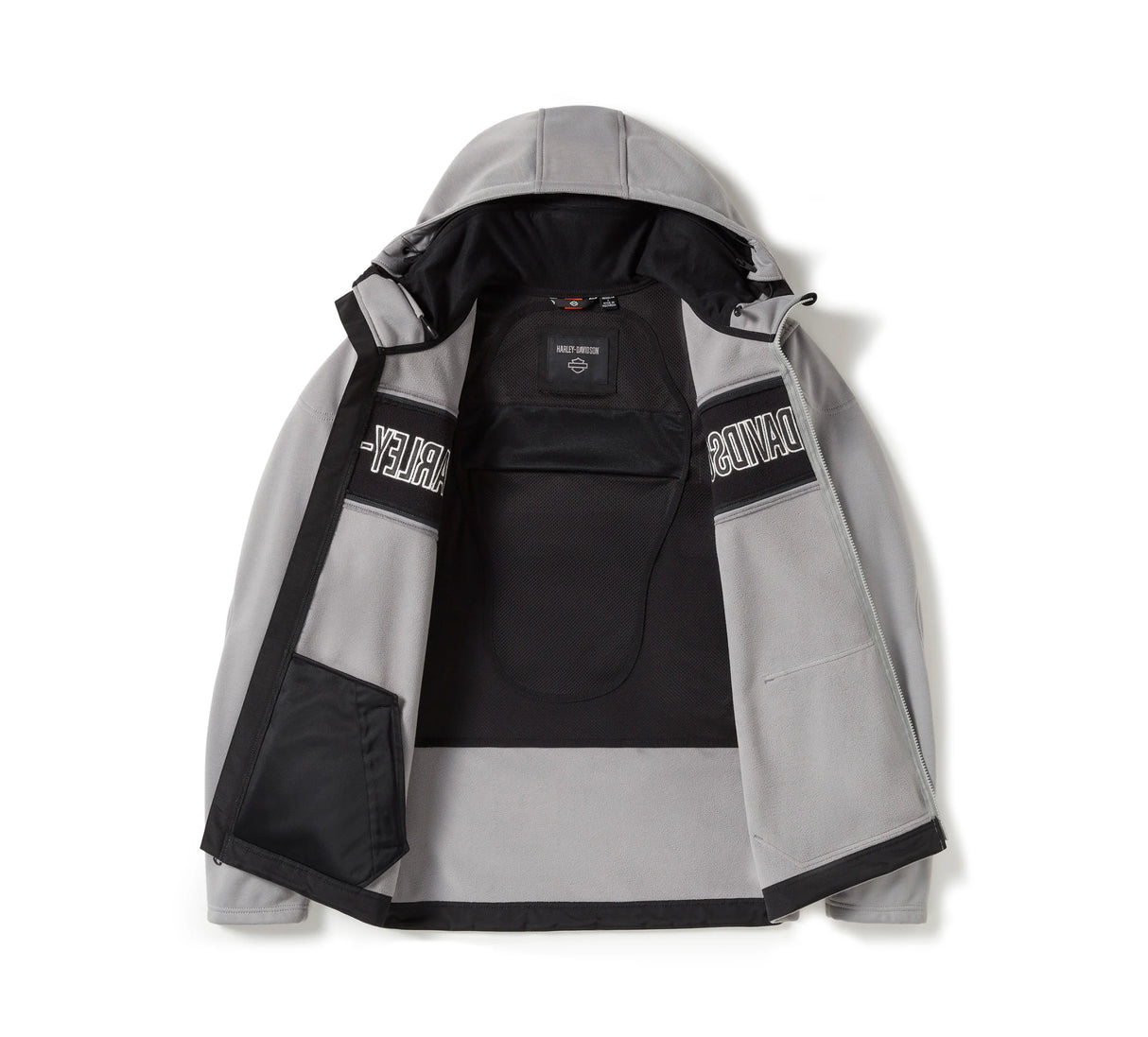 Harley-Davidson Men's Trenton Deflector 2.0 Hooded Riding Fleece - Colorblock