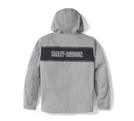 Harley-Davidson Men's Trenton Deflector 2.0 Hooded Riding Fleece - Colorblock