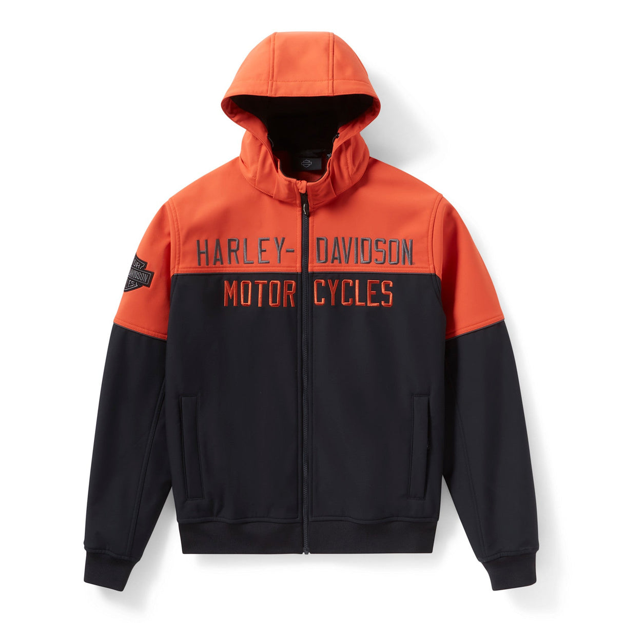 Harley-Davidson Men's Idyll Color Blocked Jacket - Black/Orange