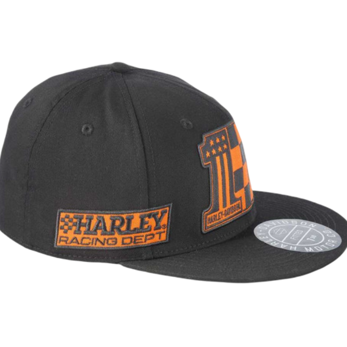 Harley-Davidson Men's Racer Victory Fitted Baseball Hat - Orange