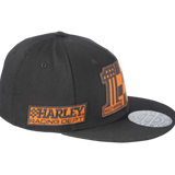 Harley-Davidson Men's Racer Victory Fitted Baseball Hat - Orange
