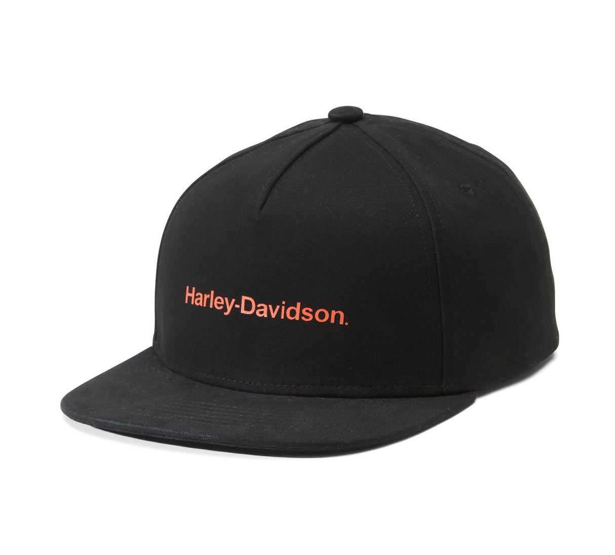 Black Harley-Davidson cap on a white background