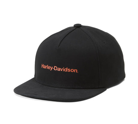 Black Harley-Davidson cap on a white background