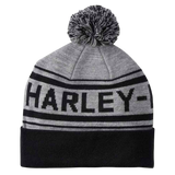 Harley-Davidson Men's Combustion Pom Knit Beanie Hat - Heather Grey